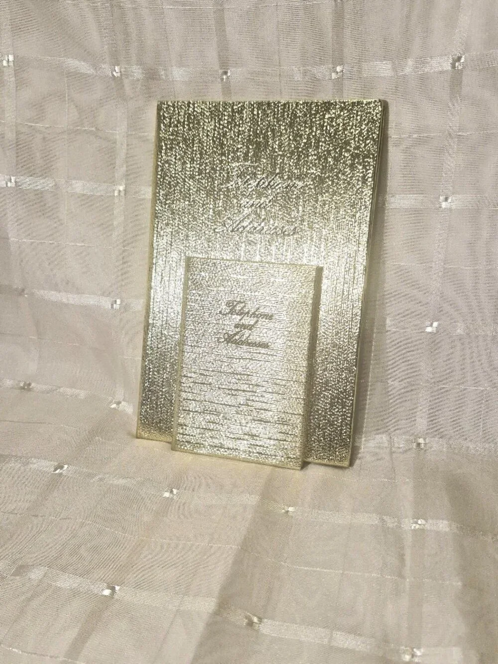 Vintage 2 Pack Telephone And Address Booklet Metallic Gold Design